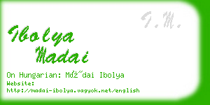 ibolya madai business card